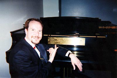 Brad with Richard Rodgers' Piano